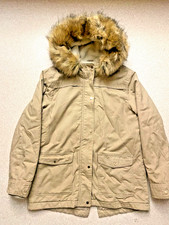parka à capuche fourrée int. femme taille 44 beige état neuf jamais porté