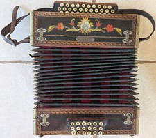 ACCORDEON MARIANO DALLAPE CHROMATIQUE 1910-1920 - BON ETAT