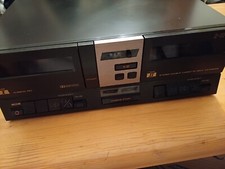 Rare ancienne Akai HX-M 313W double cassette deck stereo (a reparer).