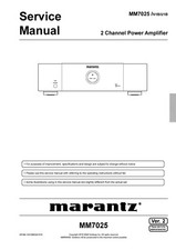 Manuel De Service Pour Marantz