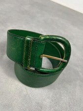 Ceinture cuir vert foncé