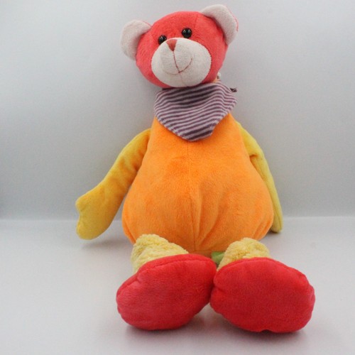 Doudou ours orange - , rouge
