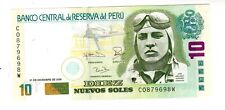 Perou PERU Billet 10 NUEVOS SOLES 21/12/2006 P179 AVIATEUR AVION  NEUF UNC