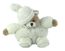 Petit doudou ours blanc boule