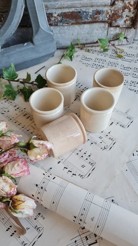 Petits pots gres beige - gres,