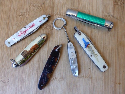 Lot anciens couteaux - , pliants