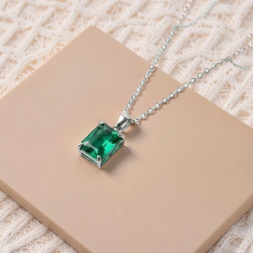 Pendentif émeraude coupe - pendentif,