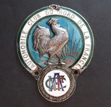 Badge de Calandre Automobile Club du Nord de la France émaillé 1920