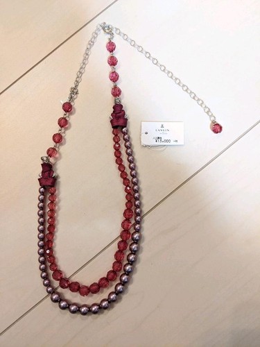 Collier femme lanvin rouge - collier,