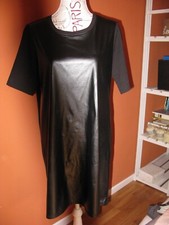 robe noire bi-matière Phildar