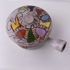 Poëlon céramique émaillée signé G DLG Marie-Christine Treinen Vallauris XXème