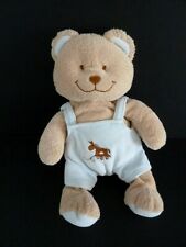 *. DOUDOU PELUCHE INFLUX OURS BLEU CHEVAL A BASCULE 26 cms - EXCELLENT ETAT