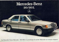 Catalogue Brochure Mercedes 190 / 190 E W201 10/1982 France