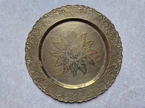 Ancien plat assiette cuivre - assiette, en