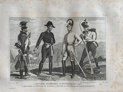 Gravure allemagne costumes - gravure,