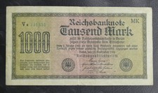 BILLET D'ALLEMAGNE : 1922