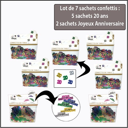 Deco table confettis - table,