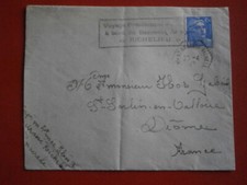 FRANCE GANDON LETTRE COVER POSTE NAVALE BATIMENT CUIRASSE RICHELIEU PRESIDENTIEL