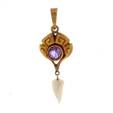 Or Jaune Améthyste & Perle