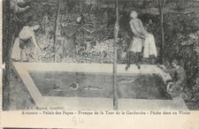 AVIGNON - Palais des Papes-Fresque de la tour de la Garderobe-Pêche ds un vivier