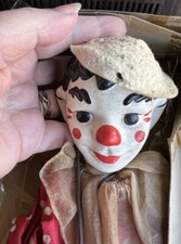 Vintage 1930s Effanbee Marionnette Clippo The Clown Poupée Marionette Avec /
