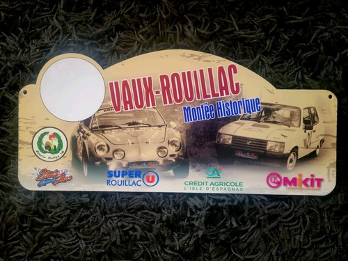 Plaque rallye vaux - plaque,