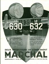 Publicité ancienne Marchal projecteurs automobile 1940 issue de magazine