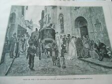 Gravure 1876 - Un Mariage à