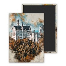 Chateau Neuschwanstein Allemagne-Magnet Personnalisé 54x78mm Photo Frigo