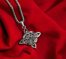 Collier pendentif  Noeud de sorcière  en Acier Inoxydable Idéal Cadeaux