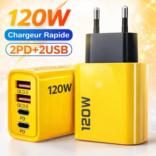 Chargeur usb 120w 4porte - chargeur,