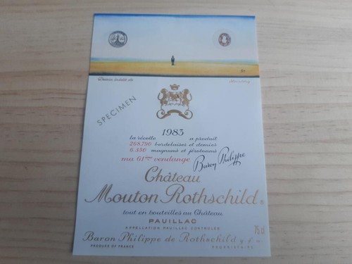 étiquette vin chateau mouton - chateau,