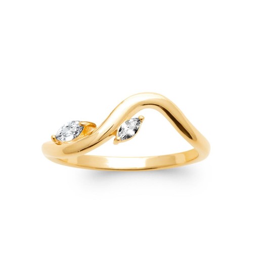 Bague forme ondulée - , zirconium