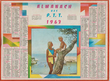 ANCIEN CALENDRIER ALMANACH des  P.T.T.  de 1963 -" Plus grand que maman" - ISERE