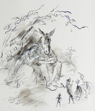 BERTHOLD-MAHN (1893-1975) Dessin original Songe d'une nuit d'été de Shakespeare