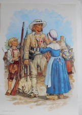 Pierre JOUBERT . Jeune chouan partant à la guerre . Affiche de 45 x 63 cm .