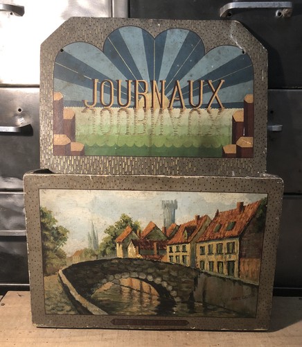 Porte journaux bois peinture - porte,