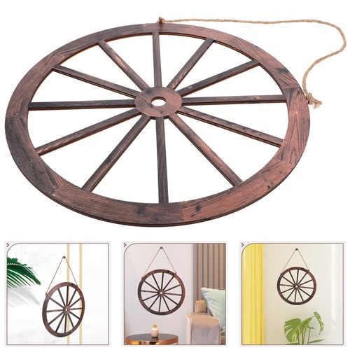 Roue chariot décoration bois - chariot,