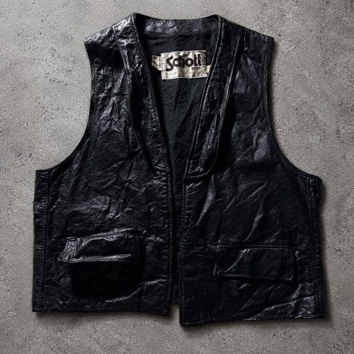 Gilet homme schott cuir - gilet,