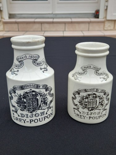 Anciens pots a moutarde - anciens,