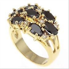 Bague plaquée or, cristal