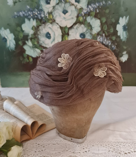 Ancien chapeau bibi voile - ancien,