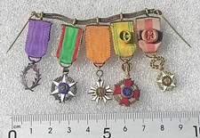 PORTEE 5 MEDAILLES MINIATURES