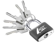 Cadenas à clé - en laiton, acier et aluminium - 43 mm - AGT