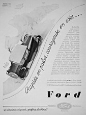 PUBLICITÉ DE PRESSE 1930 FORD