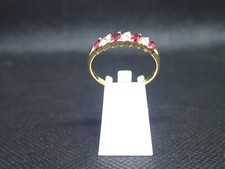 Bague en or jaune 750/ème de 2.59g, rubis, diamant  / Bijoux d'occasion
