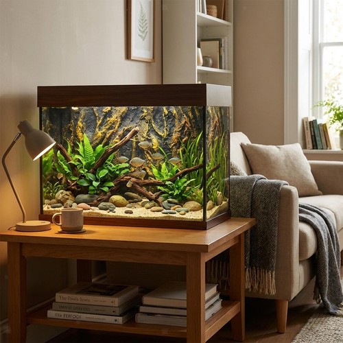 Fond rocheux pour aquarium - fond,