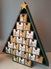 calendrier de l'avent bois fait main 