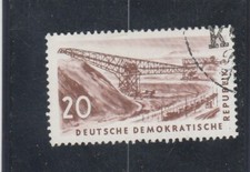 L6958 ALLEMAGNE RDA Timbre Y&T N° 295 de 1957 " Grue Pivotante " Oblitéré