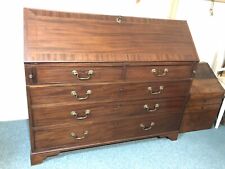 Commode Bureau Scriban Marine, Acajou Massif, Anglais fin 18ème (secrets)